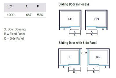 Merlyn MBOX Chrome 1200 Sliding Door Loft Height 1800mm (Optional Side Panel), MBS1200/1800 Merlyn MBOX Chrome 1200 Sliding Door Loft Height 1800mm (Optional Side Panel), MBS1200/1800